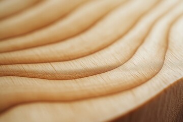 Poster - Close-up of smooth, wavy wood grain texture.