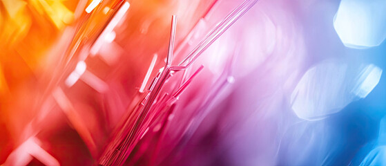 Wall Mural - colorful abstract background with vibrant light and glass like textures