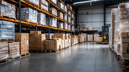 Poster - Bulk products manufacturing in warehouse industrial environment high-quality stock management efficient storage solutions