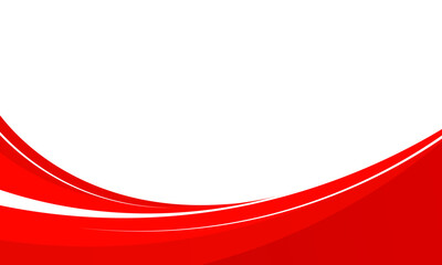 Wall Mural - redand white business wave banner background. overlapping vector waves background.