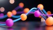 © PPS - Abstract 3D rendering of colorful spheres connected by lines, creating a dynamic and flowing network.