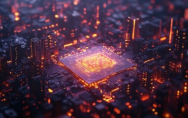 Poster - Futuristic semiconductor concept