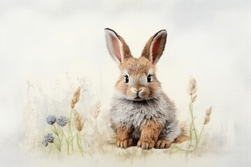 Wall Mural - Animal rodent mammal rabbit.