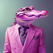 © 다울 김 - Alligator_dressed_in_a_pink_suit
