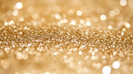 Poster - Sparkling gold glitter bokeh background.