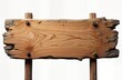© Pete - Rustic wooden sign. Aged plank signboard. Empty space for message. Natural wood texture. Rustic design. Isolated object. Natural material. Suitable for various applications. Vintage illustration.