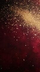 Aufkleber - Deep crimson and gold sparkles create a bold and regal visual effect against a shadowy maroon background