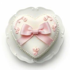 Wall Mural - Elegant heart-shaped cake design