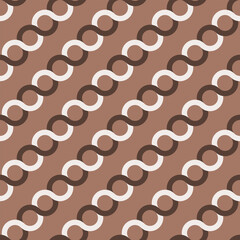 Wall Mural - seamless mocha brown and white chains textile pattern vector