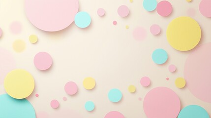 Wall Mural - Soft circles in pastel colors for backgrounds