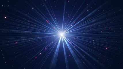 Wall Mural - abstract stars on glow dots particles space animation background.
