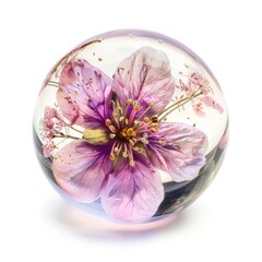 Wall Mural - Flower resin crystal ball shaped accessories accessory pottery.