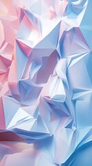 Wall Mural - A blue and pink paper with a rough texture. The paper is folded and has a unique design