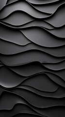 Wall Mural - A black background with wavy lines on it