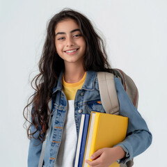 Wall Mural - Young middle eastern girl student happy smile.