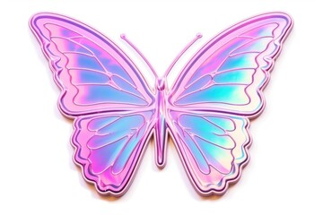 Wall Mural - Butterfly purple insect pink.