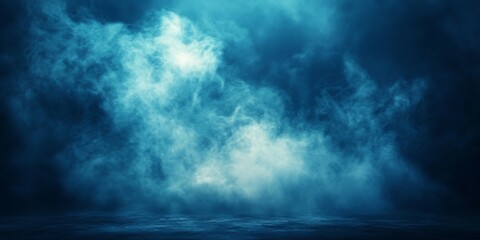 abstract dramatic blue stormy clouds in the sky