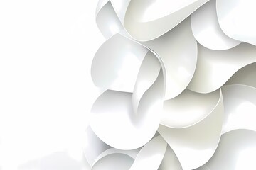 Wall Mural - abstract white curved shapes on bright background for design use