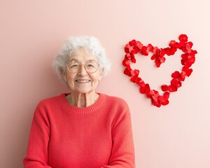 Elderly Connection with Holiday Cheer Warm Smiles and Winter Kindness in Cozy Indoor Setting