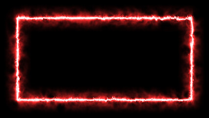 fire frame border on black background.