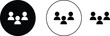 © WaQar - hiring people icon set with magnifier showing concept vector isolated on transparent of recruitment, employee search. Containing recruit, human resources, headhunting, candidate, job, occupation