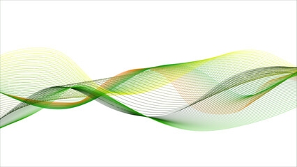Wall Mural - abstract colorful flowing wave lines isolated on white background.