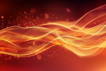 Wall Mural - bright swirling flames create an abstract fiery landscape in shades of orange and red