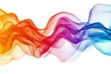 Wall Mural - colorful waves of translucent fabric creating a vibrant abstract design for artistic expression
