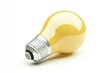 © Herlita - A Yellow Lightbulb Isolated on White Background