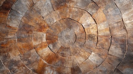 Canvas Print - Rustic sectioned wood log slices creating a natural backdrop texture for design, ideal for backgrounds in photography and creative projects