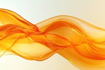 Wall Mural - abstract orange wave pattern flowing gracefully on a soft background
