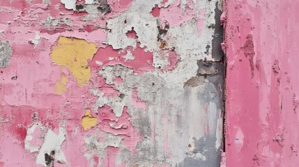 Wall Mural - Pink concrete surface, texture or background