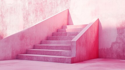 Wall Mural - Pink concrete surface, texture or background