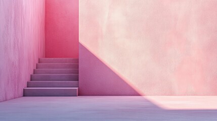 Wall Mural - Pink concrete surface, texture or background