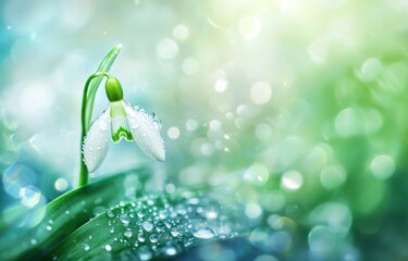 Poster - grass with dew drops