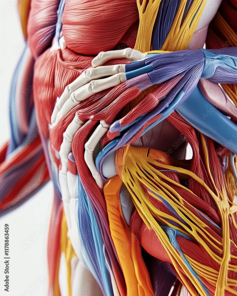Interactive lenticular educational poster, anatomical layers shifting ...