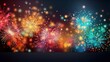 © Nice Seven - Vibrant Colorful Fireworks Display with Abstract Background for Celebratory Events and New Year Celebrations