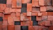© Nice Seven - Orange Stone Wall Texture in the Style of Puzzle, Intricate Design for Architectural and Artistic Applications in Photographic Quality