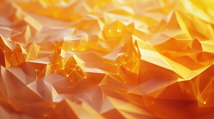 A yellow and orange background with a lot of triangles. The triangles are all different sizes and are scattered throughout the background