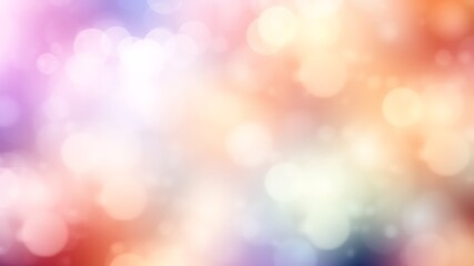 Wall Mural - abstract pastel bokeh background with soft, blurred circles in pink, orange, and blue hues perfect f