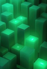 Aufkleber - Green Cubes