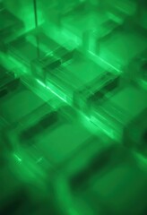 Aufkleber - Abstract Green Background With Blurred Light And Geometric Shapes