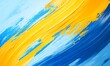 © luck - Abstract Blue and Yellow Paint Strokes Background