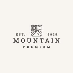 Wall Mural - Mountain logo vector hipster vintage icon illustration