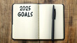 © waqar - New year 2025 goals, stylish notebook dedicated to setting 2025 goals inspires motivation and organization. dreams and aspirations, it encourages productivity