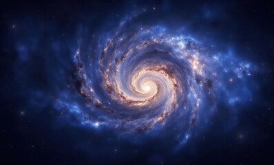 Wall Mural - Stunning spiral galaxy in deep space