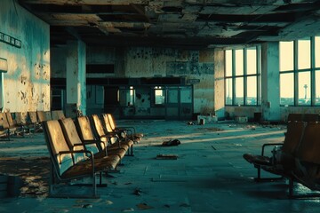 abandoned airport interior slung derelict forsaken outcast