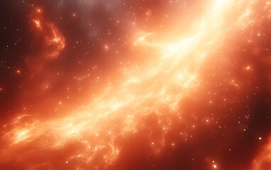 fiery cosmic nebula with glowing gas and dust. (1)