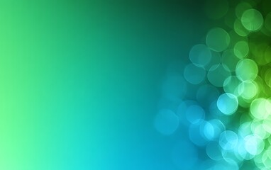 Abstract green and blue bokeh lights background.