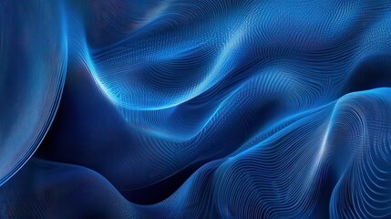 Wall Mural - horizontal image of an abstract futuristic cyberspace blue transparent background generative ai